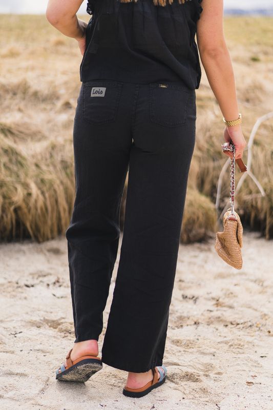 Culotte Linen Colour Black 