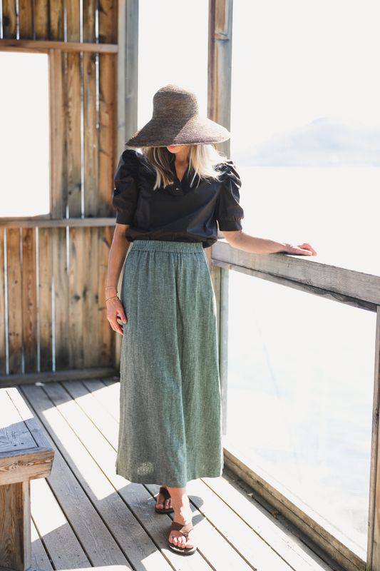 Pennie Ginia HW Skirt Laurel Wreath 
