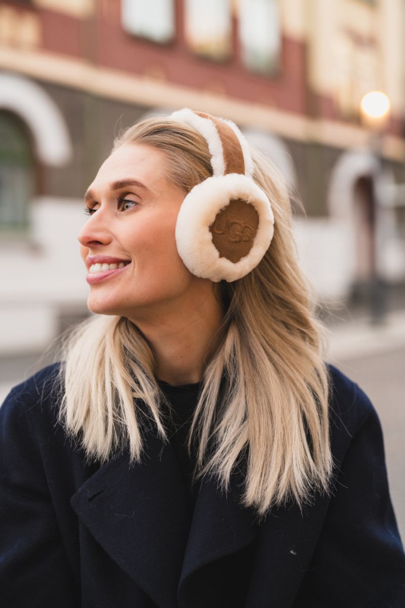 W Emb Logo Earmuff Chestnut 