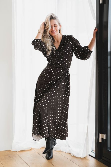 Hovedbilde Malinga Dot Dress Dark Brown 