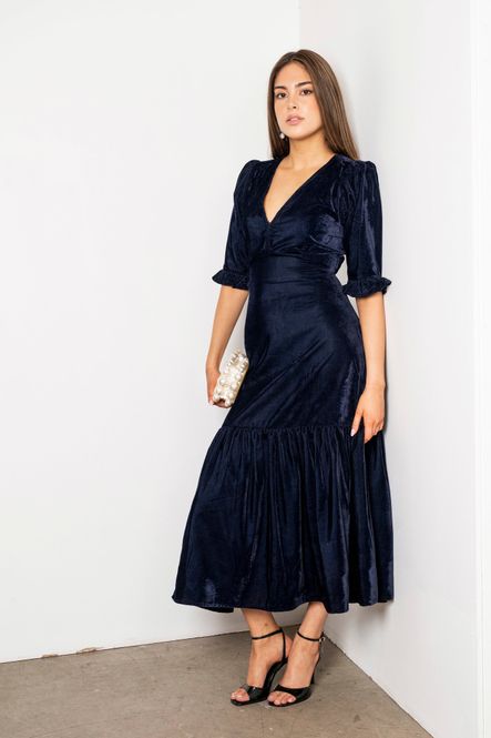 Hovedbilde Ophelia Dress Velvet Blue Sapphire 