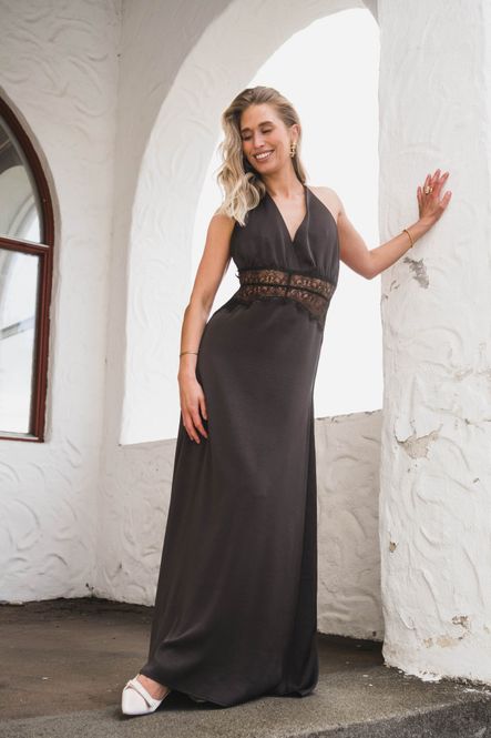 Hovedbilde Jasine Heavy Sateen Dress Dark Brown 