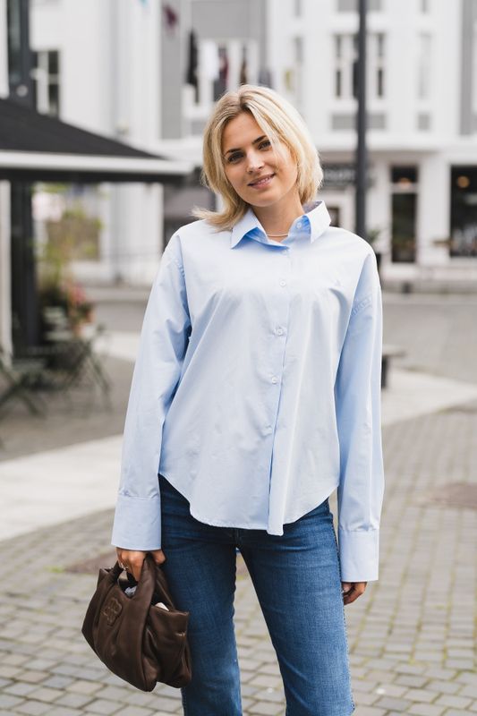 Caryn Poplin Celeste Light Blue 