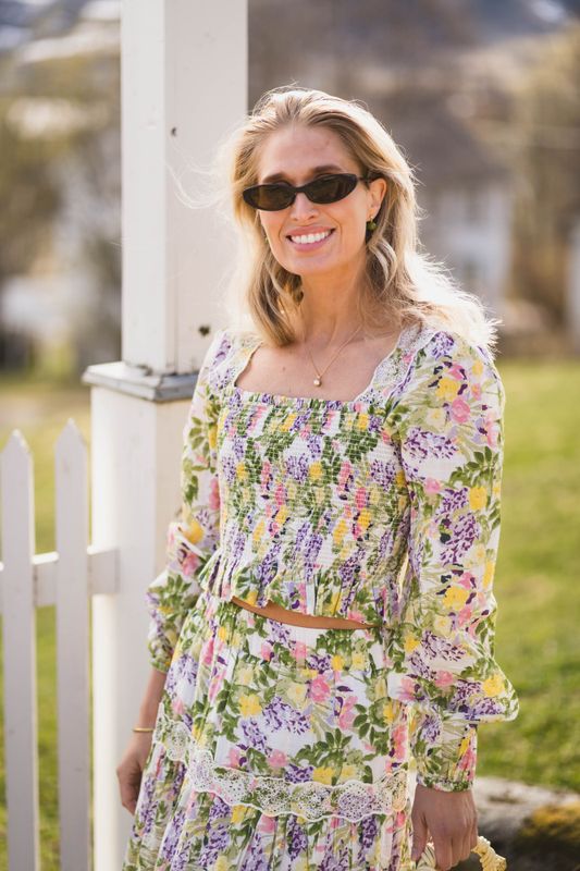 Cotton Slub Top Summer Lilacs 