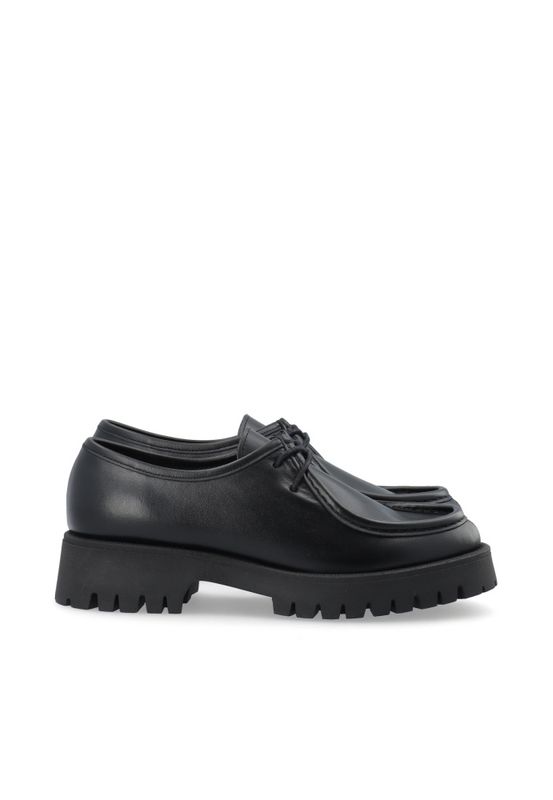 Leo Moc Toe Shoe Smooth Leather Black 