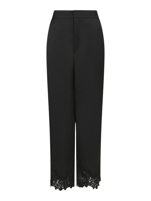 Emery Heavy Sateen Lace Pants Black 