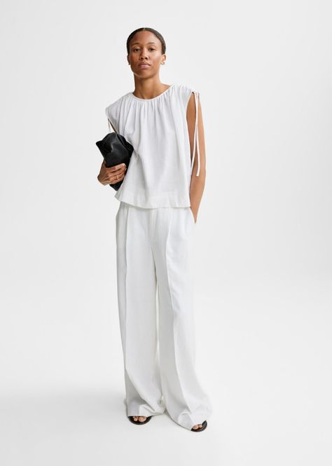 Hovedbilde Sharon Linen Trouser White 