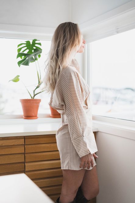 Hovedbilde Atari Dress Oat Stripe 