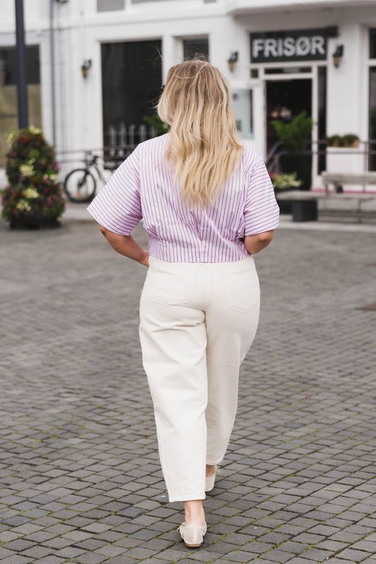 Sigrid Stripe SS Shirt Rosebloom