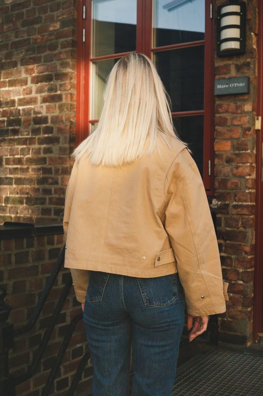 Rivera Canvas Boxy Jacket Sand 