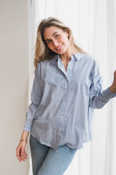 Hovedbilde Dalma Dori Mini Stripe Shirt Blue 