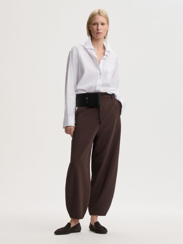Carlien High Waist Trouser Warm Brown 