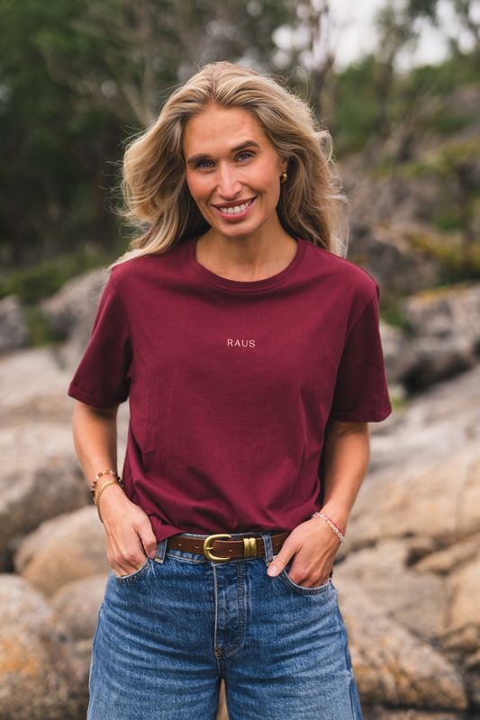 Linn Logo Tee Choco T/M Rose