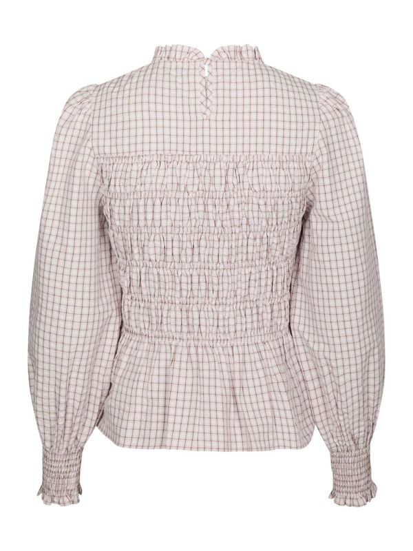 Possa Mini Check Blouse Light Pink 