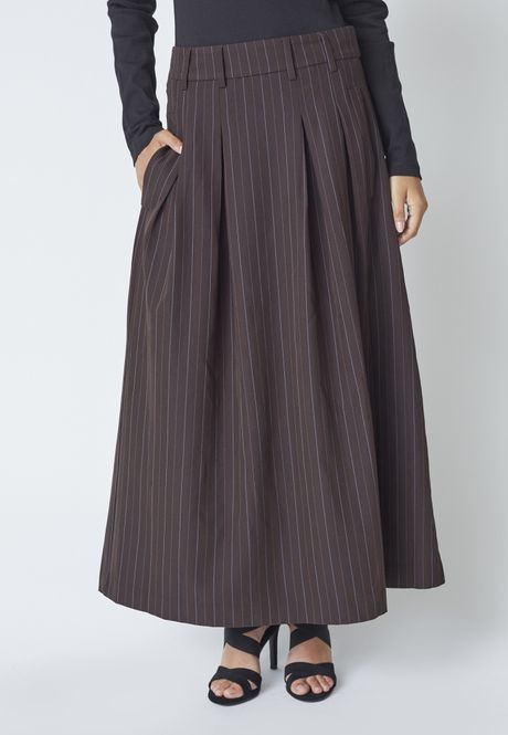Hovedbilde Anya Trinny Pleat Skirt Dark Brown 