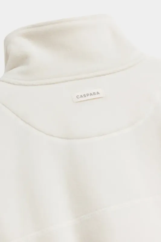 W. Polar Fleece Half-Snap Pullover Creme 