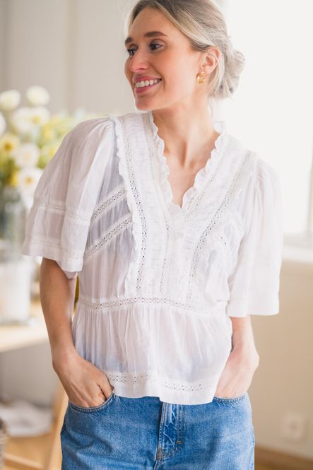 Hovedbilde Evienne S Voile Top White 