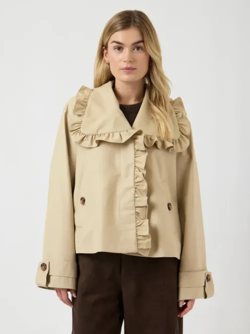 Hovedbilde Elsana LS Short Trenchcoat Travertine