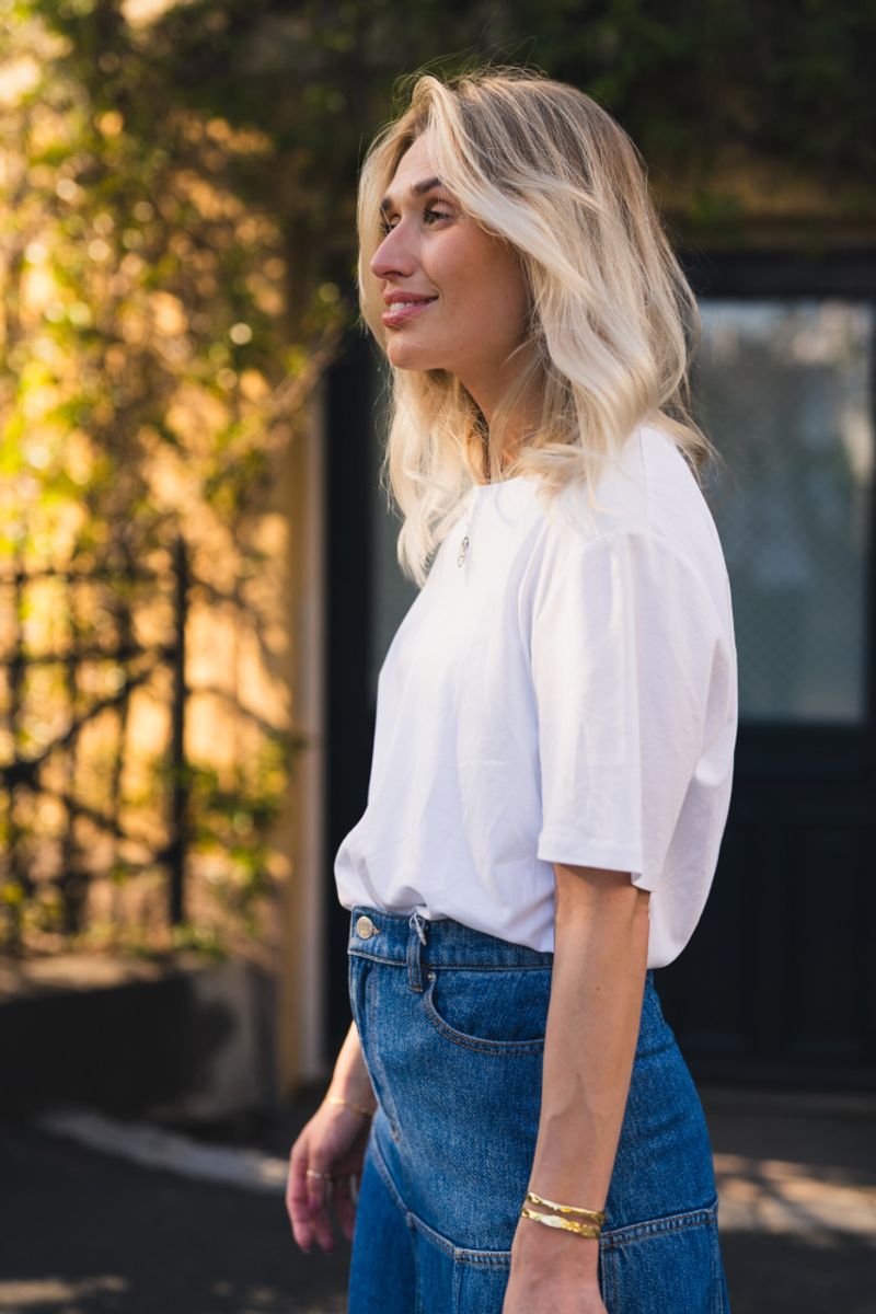 Melea Icon Tee White/Black 