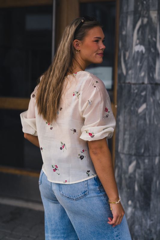 Faustina 3/4 Top AOP Sand Flower 