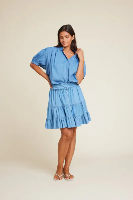 Milly Tencel Top Denim 