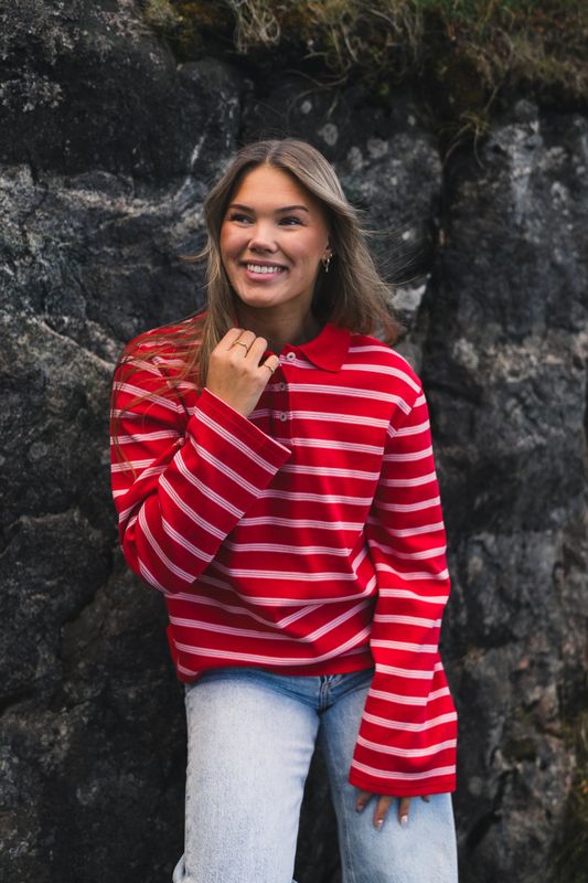 Sunny Polo Red Stripe 