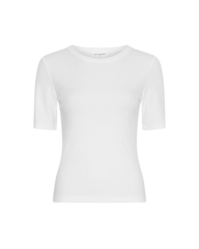 Betrina Rib 2/4 Tee Bright White 