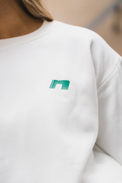 Hovedbilde Daphine Sweat Top White W. Green Print  