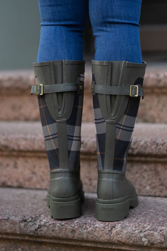 Dena Tall Welly Ancient Tartan/ Olive