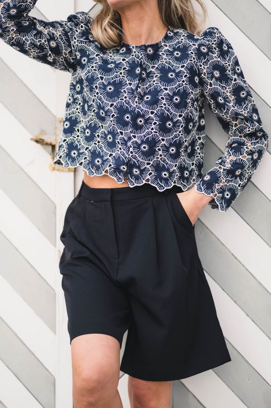 Broderie Anglaise Jacket Marine 