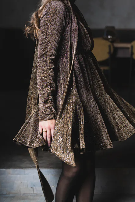 Hovedbilde Stardust Frill Dress Black & Gold 